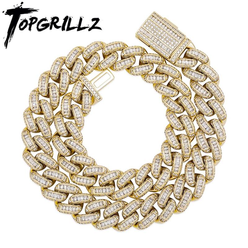 TOPGRILLZ Mens Necklace 16mm Baguette Chain High Quality Iced Micro Pave Cubic Zirconia Miami Cuban Chain Hip Hop Jewelry Gift
TOPGRILLZ Mens Necklace 16mm Baguette Chain High Quality Iced Micro Pave Cubic Zirconia Miami Cuban Chain Hip Hop Jewelry Gift