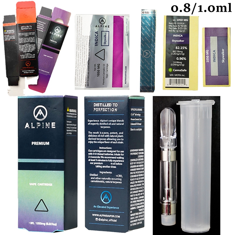 Alpine Vape Cartridges 12 Strains 0.8ml 1ml Atomizers Packaging Oil Carts Ceramic Coil Glass Tank Thick Vapes Cartridge Wax Dab E Cigarettes Empty Wholesale
Alpine Vape Cartridges 12 Strains 0.8ml 1ml Atomizers Packaging Oil Carts Ceramic Coil Glass Tank Thick Vapes Cartridge Wax Dab E Cigarettes Empty Wholesale