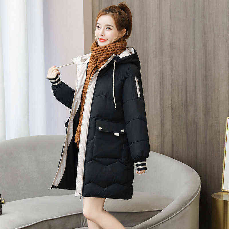 Down Jackets Female Winter Coat Women's Parkas Hooded Warm Winter Jacket Coat Cotton Padded Jacket Plus Size XS-3XL 9907 220118