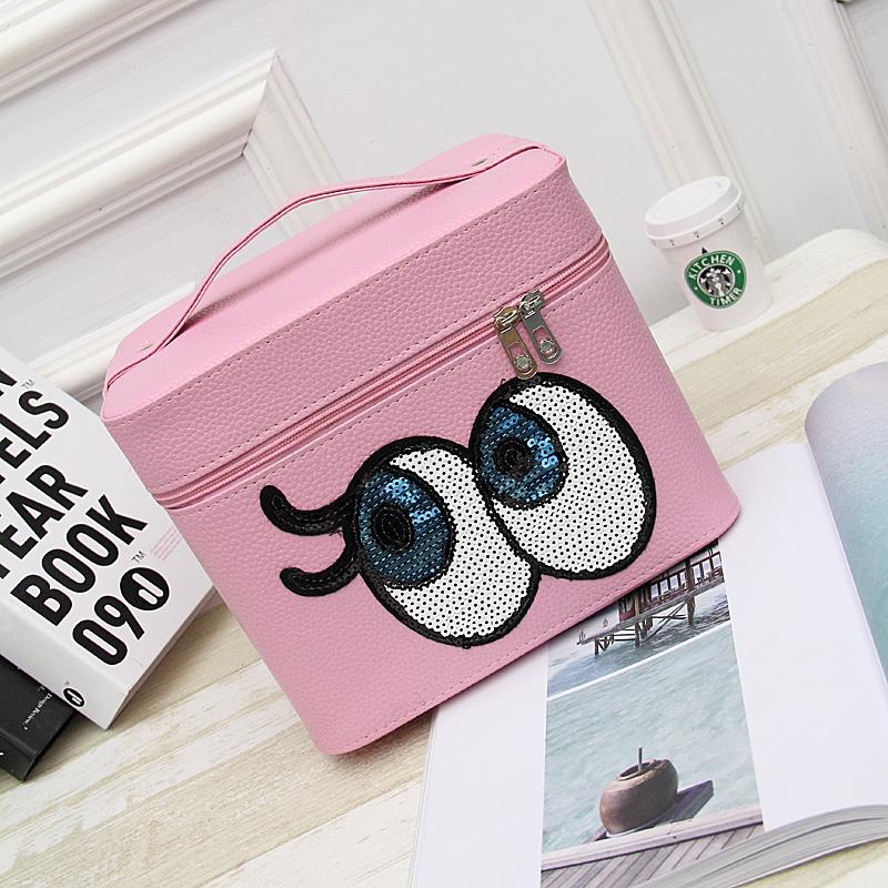 Brand Women Cute Cosmetic Bags Cartoon Glittr Eyes Pink Makeup Box Ladies Cosmetic Bags Travel Beauty Organizer Case Storage Box, Black
Brand Women Cute Cosmetic Bags Cartoon Glittr Eyes Pink Makeup Box Ladies Cosmetic Bags Travel Beauty Organizer Case Storage Box, Black