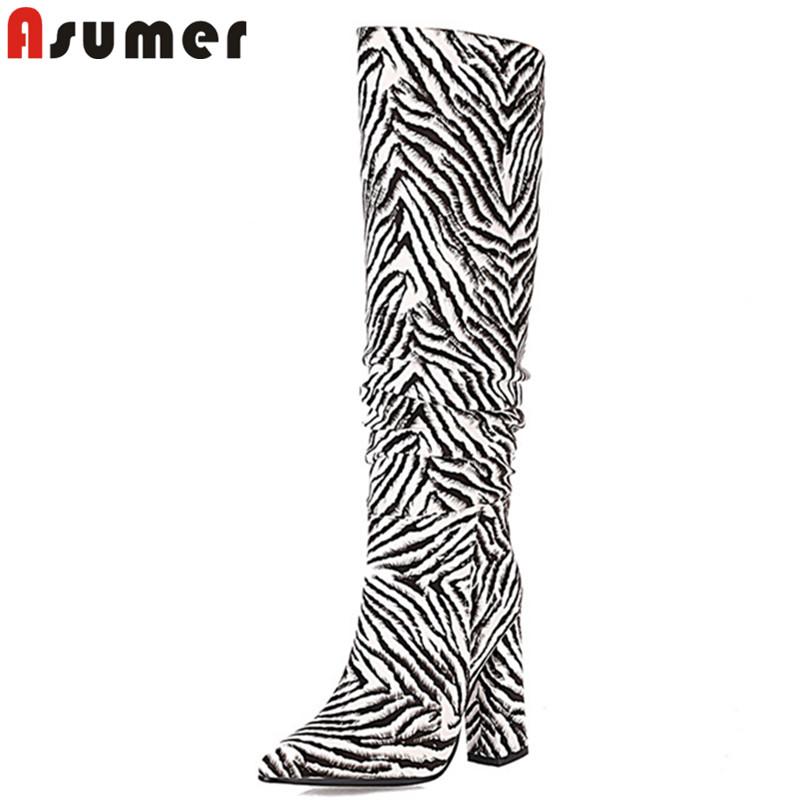 Asumer 2021 New Arrive High Heel Boots Women Autumn Winter Sexy Fashion Party Shoes Pointed Toe Zebra Knee High Boots Women, Beige
Asumer 2021 New Arrive High Heel Boots Women Autumn Winter Sexy Fashion Party Shoes Pointed Toe Zebra Knee High Boots Women, Beige