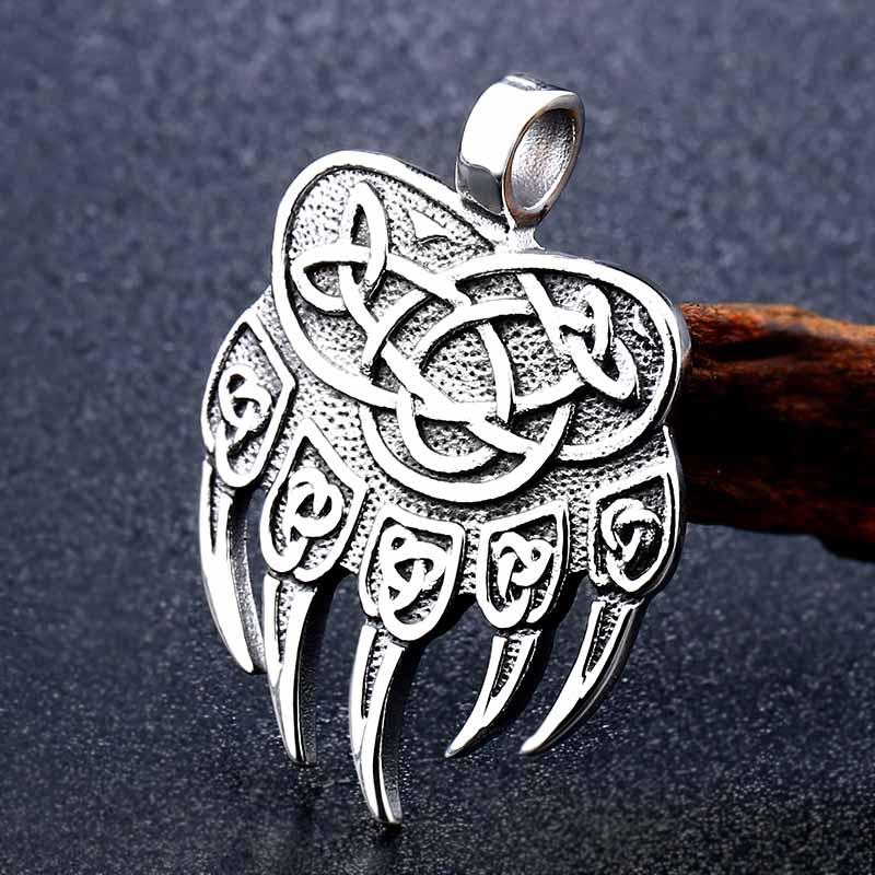 exquisite Amulet Viking God Symbol pendant stainless steel Warding Veles Bear with lucky knot chain Necklace Jewelry
exquisite Amulet Viking God Symbol pendant stainless steel Warding Veles Bear with lucky knot chain Necklace Jewelry