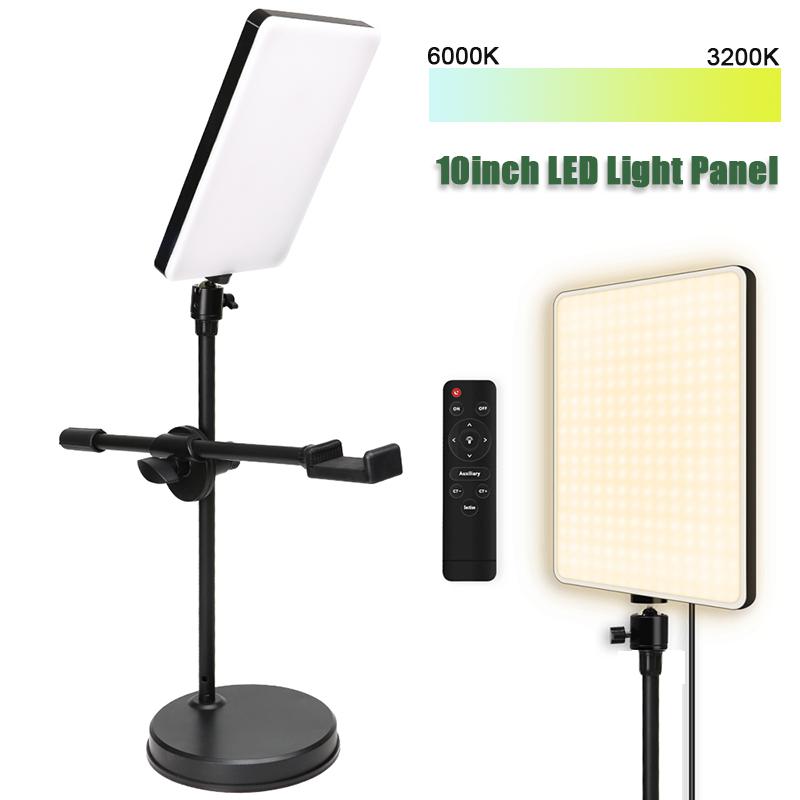 Dimmable 10inch LED Video Light Panel With Desktop Boom Arm Monopod Holder 3200k-6000k Photography Lighting Three Color For Live
Dimmable 10inch LED Video Light Panel With Desktop Boom Arm Monopod Holder 3200k-6000k Photography Lighting Three Color For Live