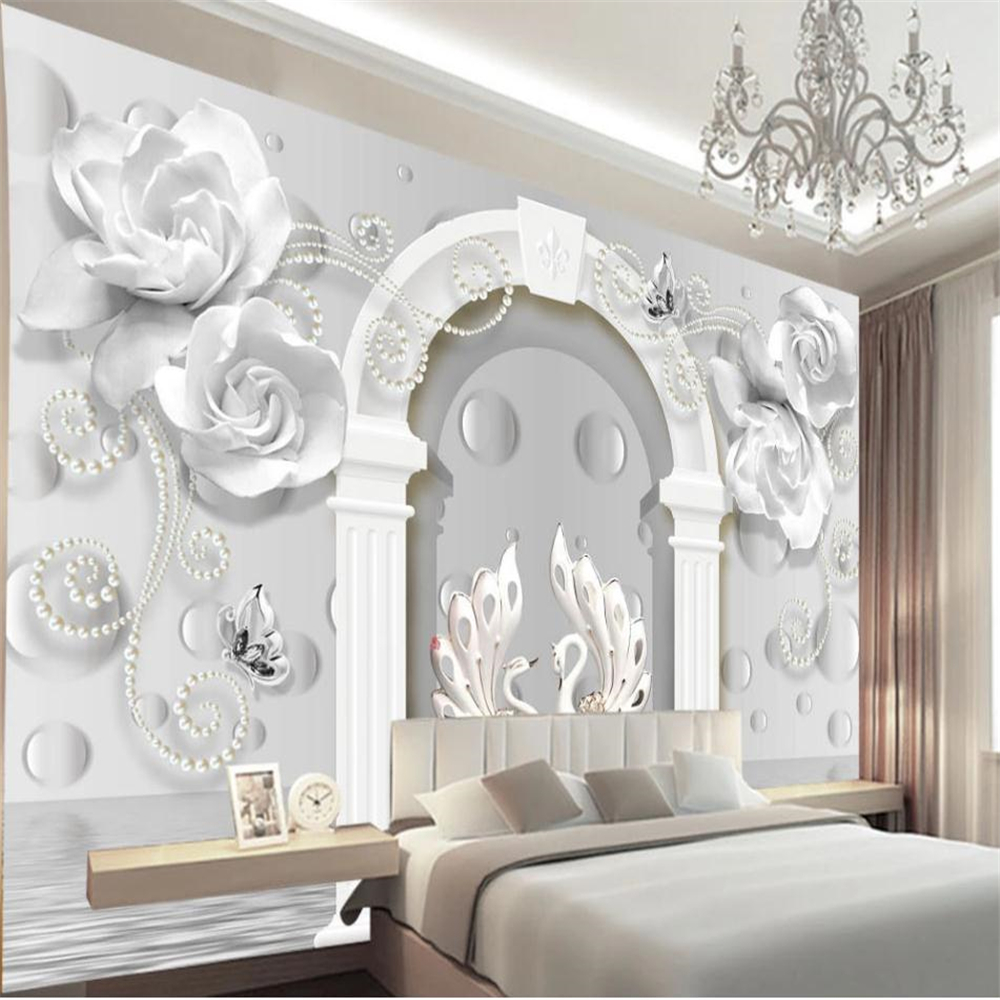 Modern minimalist jewelry diamond flower 3D swan TV background wall 3d customized wallpaper, As show
Modern minimalist jewelry diamond flower 3D swan TV background wall 3d customized wallpaper, As show