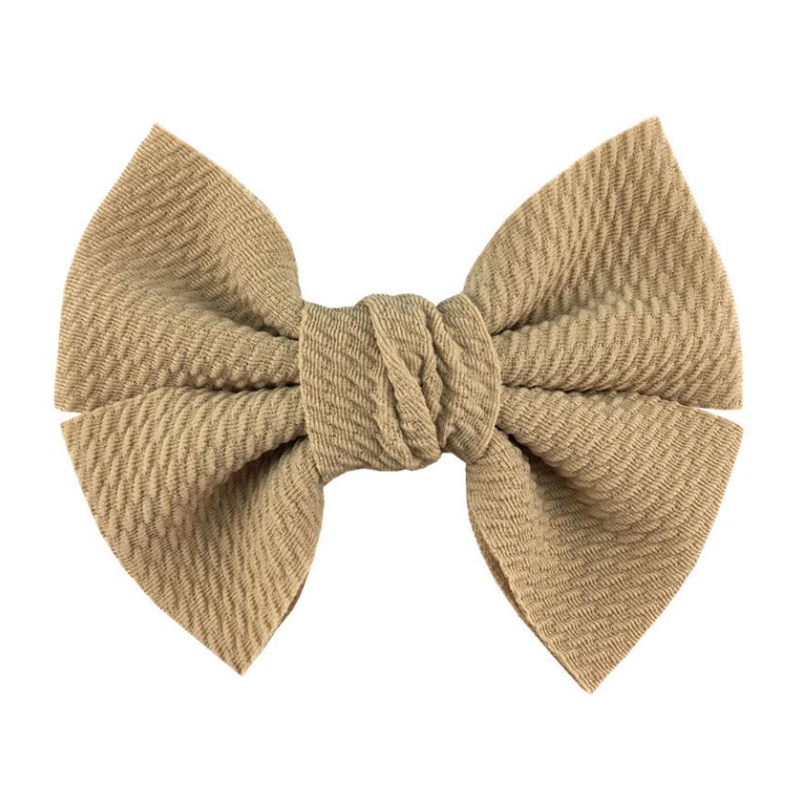 Baby Girls Hair Clips 4.5 Inch Bows Hairpin Soft Bowknot Children Barrettes Kids BB Clip Hair Accessories 20 Colors DW6339