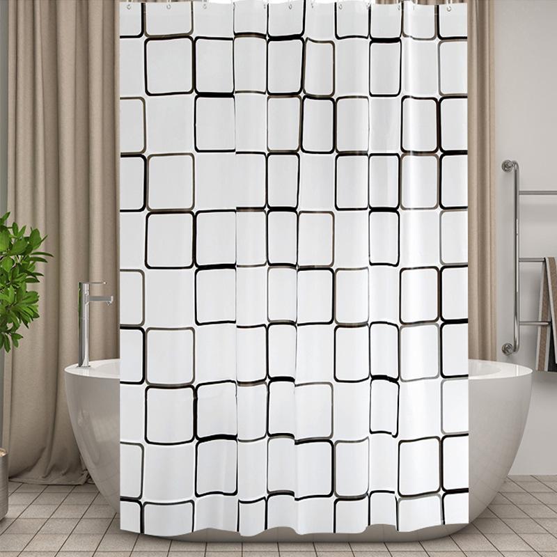 Shower Curtain PEVA Square Plaid Bath Curtain Waterproof Mildew Curtains With Hooks Home Durable Curtains For Bathroom Shower
Shower Curtain PEVA Square Plaid Bath Curtain Waterproof Mildew Curtains With Hooks Home Durable Curtains For Bathroom Shower