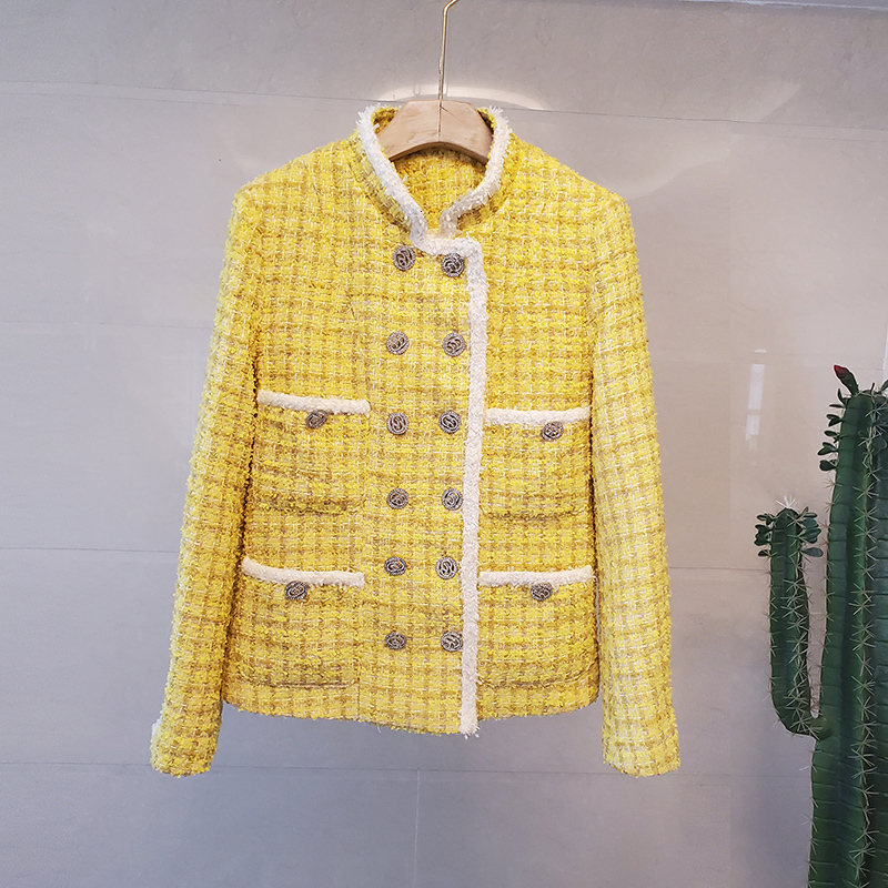 2021 New Merchall Autumn Winter Tweed Yellow Pink Jacket Coat Women Runway Double-breasted Diamonds Buttons Plaid Thick Woolen Outwear 3h1p
2021 New Merchall Autumn Winter Tweed Yellow Pink Jacket Coat Women Runway Double-breasted Diamonds Buttons Plaid Thick Woolen Outwear 3h1p