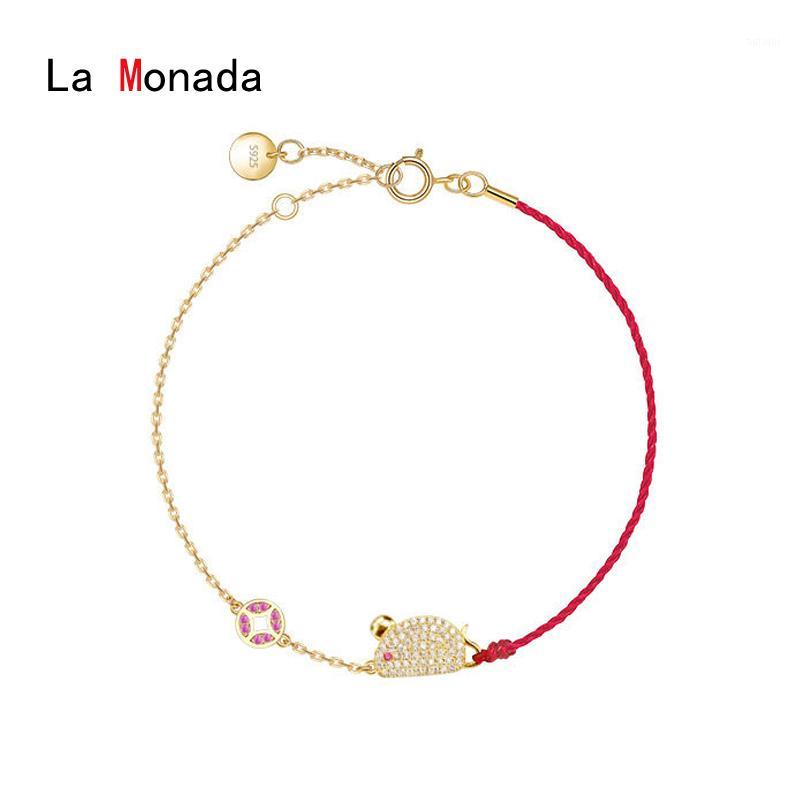 La Monada 925 Sterling Silver Lucky Zodiac Mouse Rat Red Rope Bracelets Red Thread On Hand Line String Bracelets For Women Gold1, Black
La Monada 925 Sterling Silver Lucky Zodiac Mouse Rat Red Rope Bracelets Red Thread On Hand Line String Bracelets For Women Gold1, Black