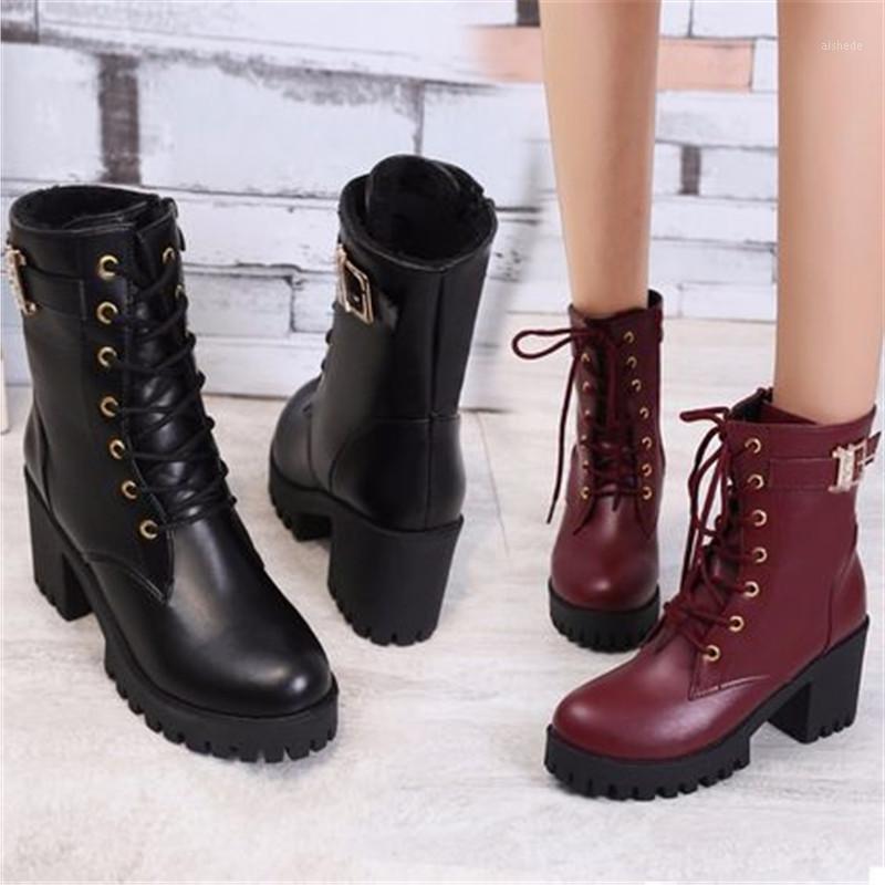 Autumn Winter Women High-heeled shoes Thick-soled British style Ankle Boots Women's shoes Round Thick with Women's Pumps1, Black
Autumn Winter Women High-heeled shoes Thick-soled British style Ankle Boots Women's shoes Round Thick with Women's Pumps1, Black