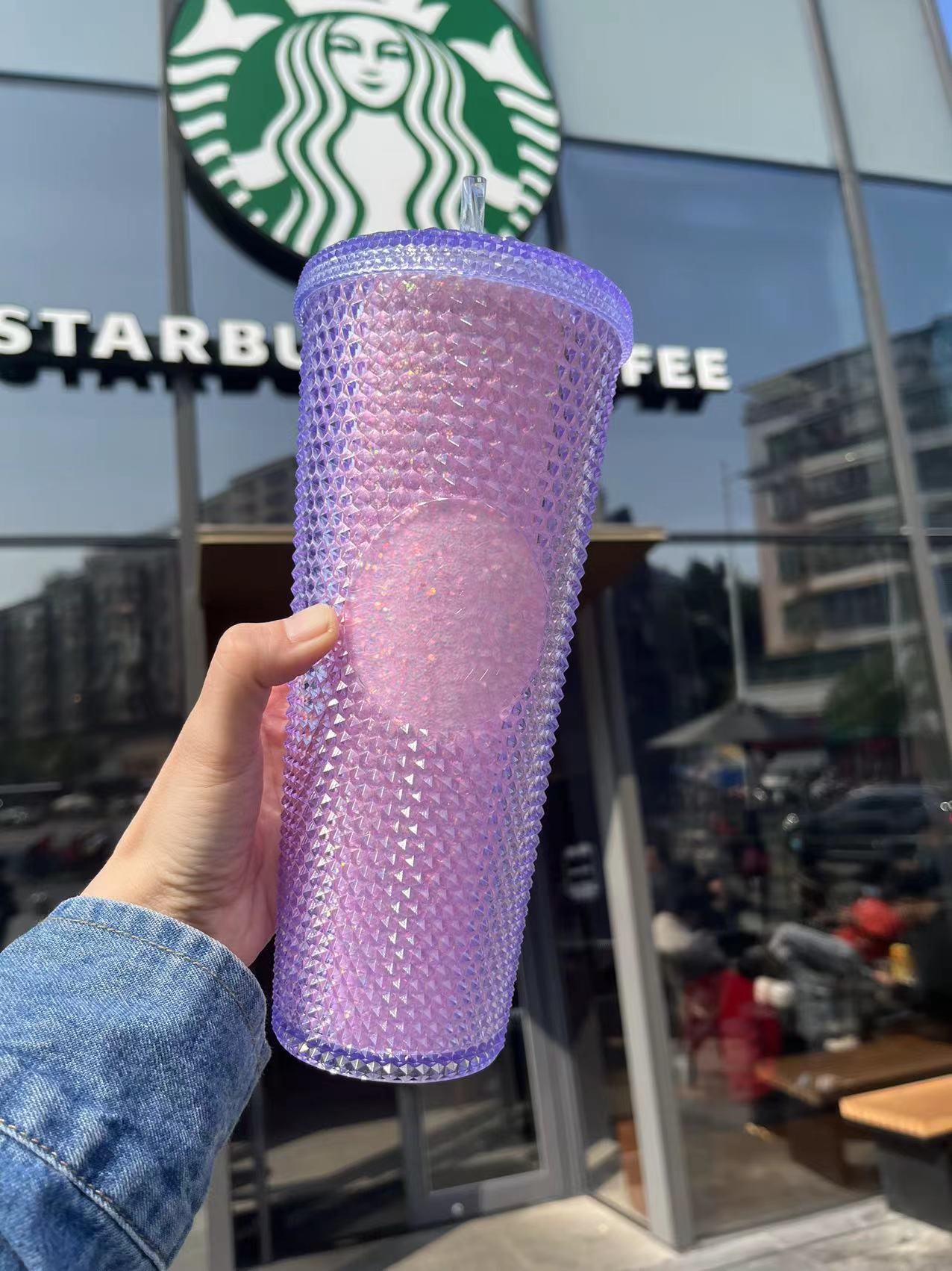 2021 Starbucks Studded Cup Tumblers 710ml Bright Purple Plastic Mugs with Straw Factory Supply
2021 Starbucks Studded Cup Tumblers 710ml Bright Purple Plastic Mugs with Straw Factory Supply