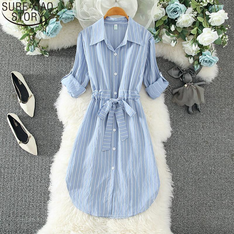 Casual Dresses Vestidos Long Shirt Dress Fashion Autumn Korean Collar Striped Women Single Breasted 16697, Black;gray
Casual Dresses Vestidos Long Shirt Dress Fashion Autumn Korean Collar Striped Women Single Breasted 16697, Black;gray