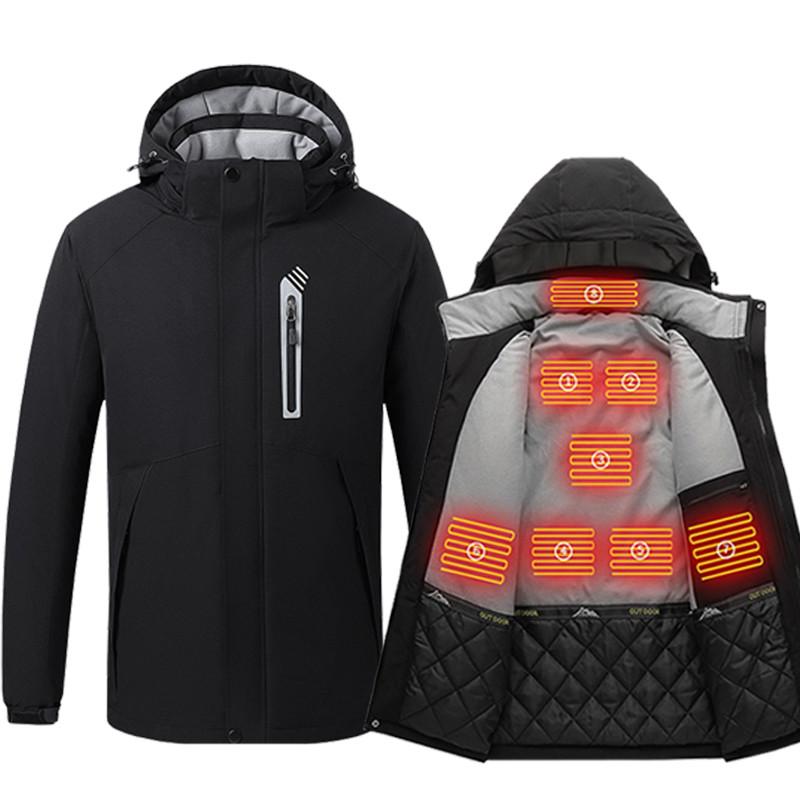 NO BATTER Winter Warm USB Charge Smart 8 Area Heated Jacket Cotton Clothes Windbreaker Travel Coat For Men And Women, Black
NO BATTER Winter Warm USB Charge Smart 8 Area Heated Jacket Cotton Clothes Windbreaker Travel Coat For Men And Women, Black