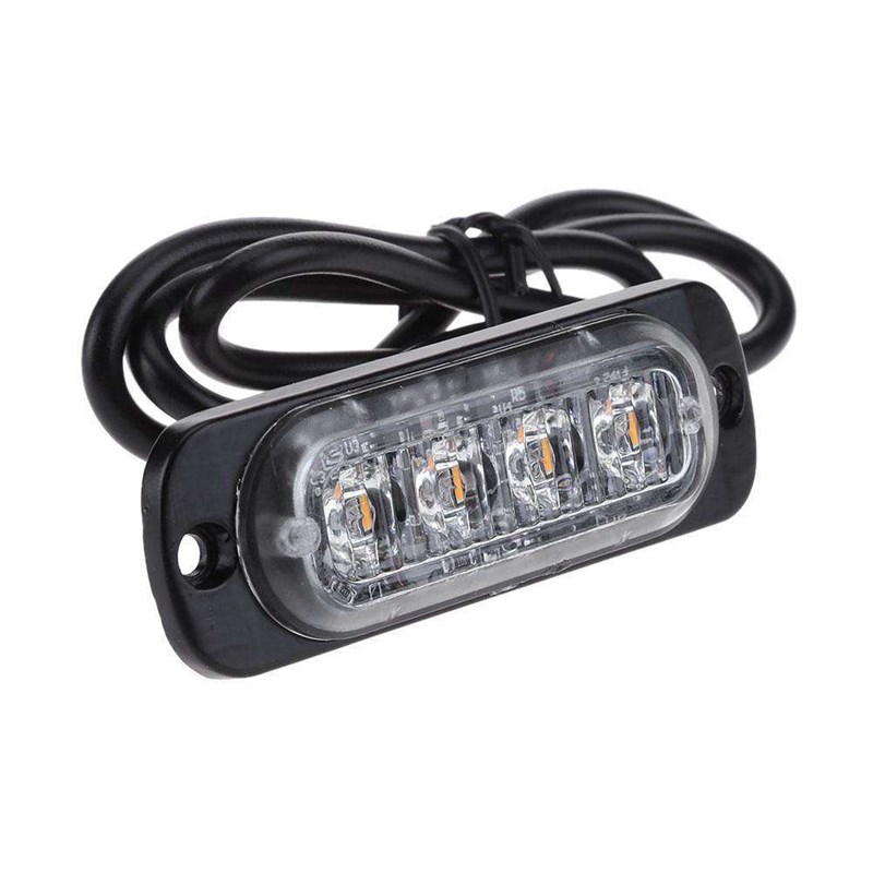4 LED Ultra-thin Car Side Marker Lights for Trucks Strobe Flash Lamp LED Flashing Emergency Warning Light от DHgate WW