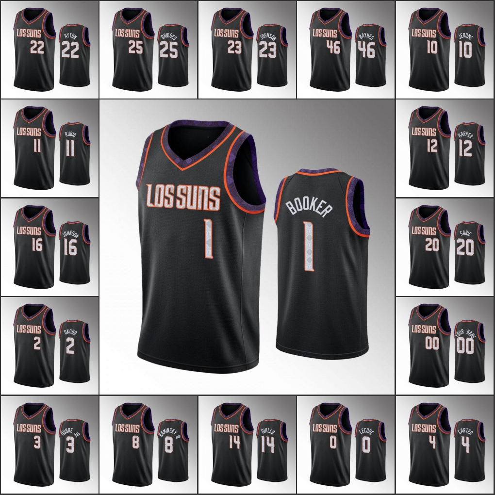 Phoenix Suns Men Devin Booker Kelly Oubre Jr. Aron Baynes Deandre Ayton Black Ricky Rubio NBA 2020 Custom Jersey
Phoenix Suns Men Devin Booker Kelly Oubre Jr. Aron Baynes Deandre Ayton Black Ricky Rubio NBA 2020 Custom Jersey