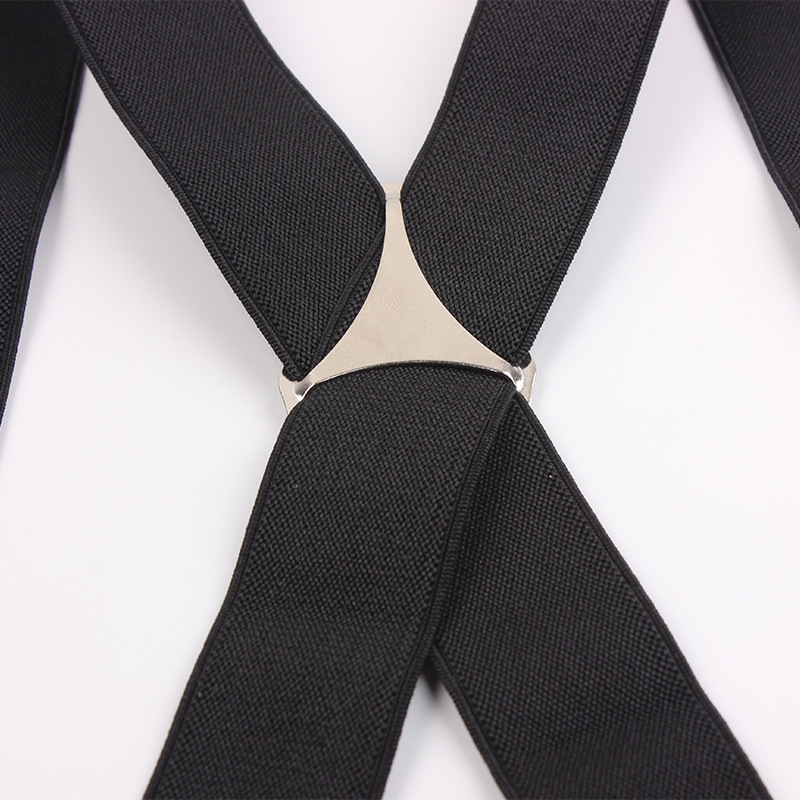 3.5cm Width Adult Men's Harness 4 Clip X-type Gentleman Suspenders Elastic Double Shoulder Strap Trousers Clothing Accessories 201028