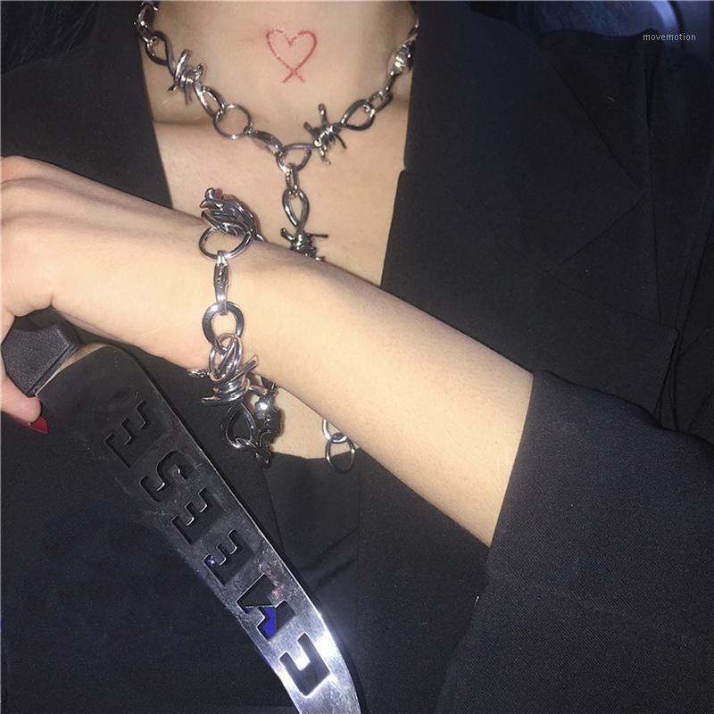 Women Men's Punk Gothic Alloy Barbed Wire Brambles Necklace Clavicle choker Judy party Bracelet Hip Hop Necklace set Unisex1
Women Men's Punk Gothic Alloy Barbed Wire Brambles Necklace Clavicle choker Judy party Bracelet Hip Hop Necklace set Unisex1