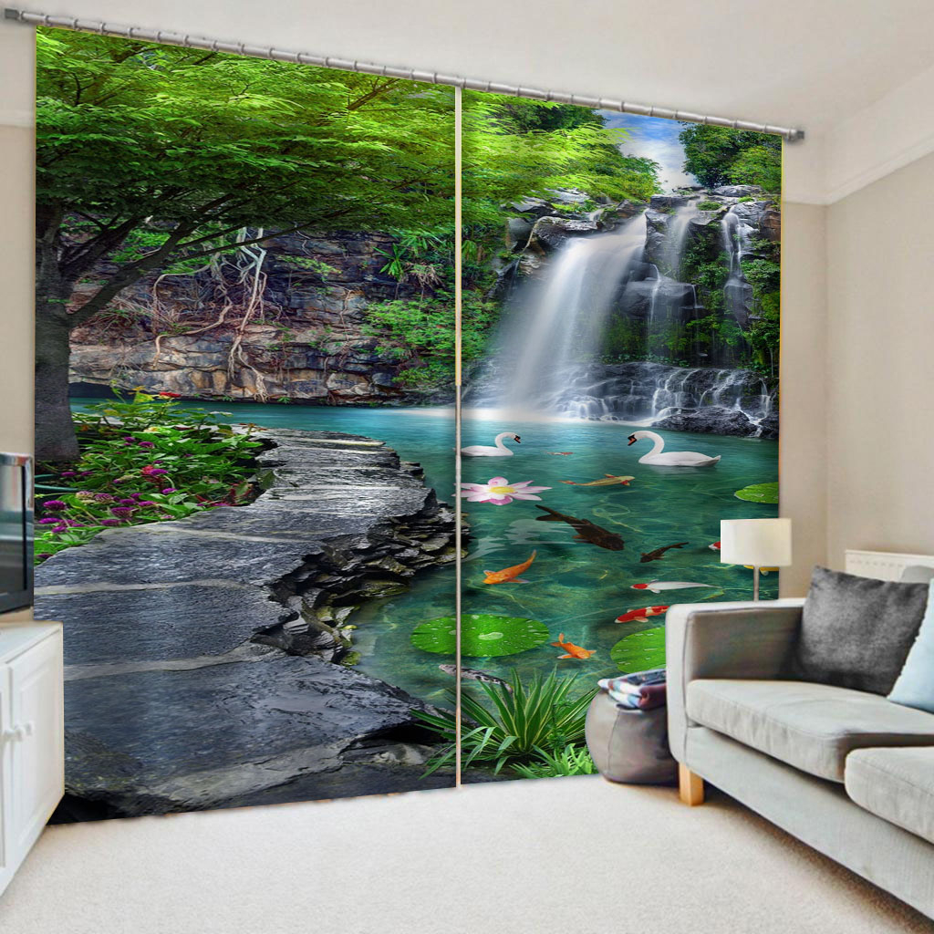 Beautiful Photo Fashion Customized 3D Curtains green scenery waterfall curtains Thick shading soundproof windproof curtain
Beautiful Photo Fashion Customized 3D Curtains green scenery waterfall curtains Thick shading soundproof windproof curtain