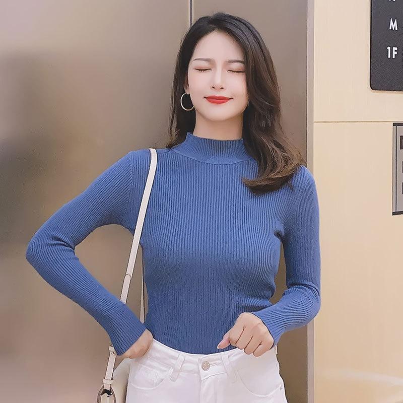 fashion simple sweater women 2021 new autumn and winter long-sleeved slim-fit inner base shirt half high neck pullover sweater, Beige
fashion simple sweater women 2021 new autumn and winter long-sleeved slim-fit inner base shirt half high neck pullover sweater, Beige
