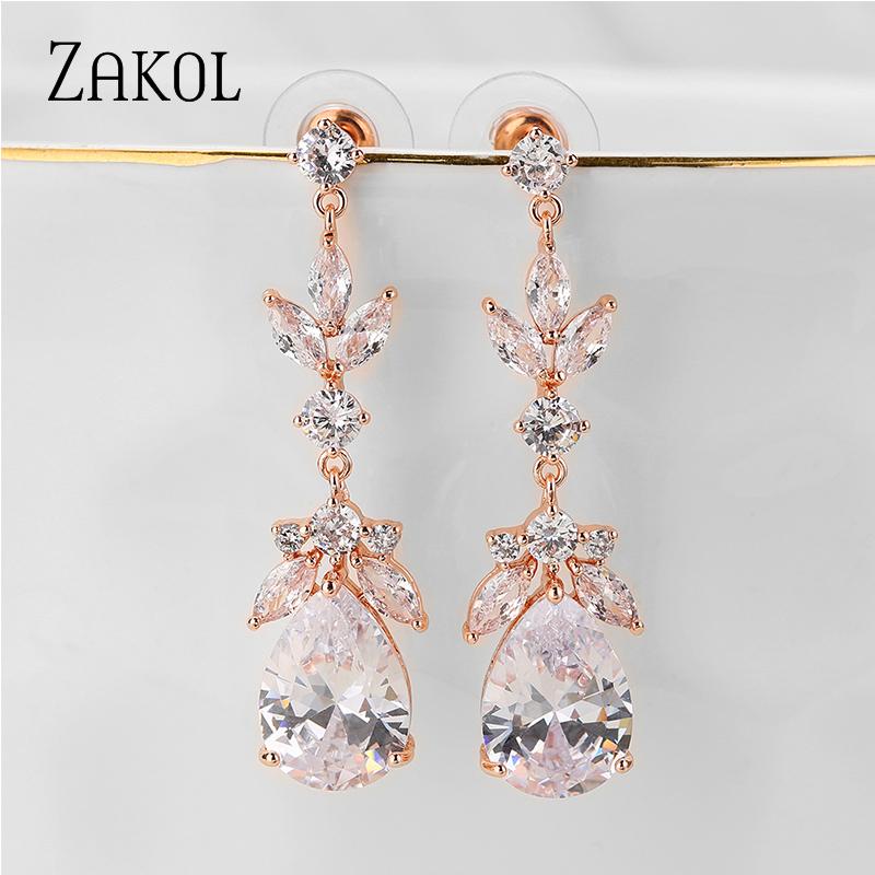 ZAKOL Classic Leaf Water Drop Shape Cubic Zirconia Earrings for Women CZ Wedding Party Bridal Dangle Earrings FSEP5063
ZAKOL Classic Leaf Water Drop Shape Cubic Zirconia Earrings for Women CZ Wedding Party Bridal Dangle Earrings FSEP5063