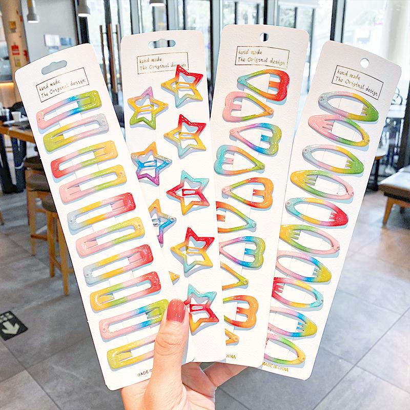 10PCS/Set Bag Packed New Girls Cute Gradient Geometric Hairpins Kids Sweet Headband Hair Clip Barrettes Fashion Hair Accessories
10PCS/Set Bag Packed New Girls Cute Gradient Geometric Hairpins Kids Sweet Headband Hair Clip Barrettes Fashion Hair Accessories