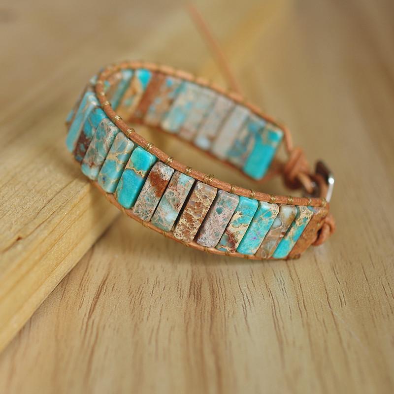 Emperor Stone Tube Beads Chakra Leather Wrap Bracelet & Bangle Women Men Bohemia Yoga Charm Bracelet Handmade Jewelry Gift
Emperor Stone Tube Beads Chakra Leather Wrap Bracelet & Bangle Women Men Bohemia Yoga Charm Bracelet Handmade Jewelry Gift