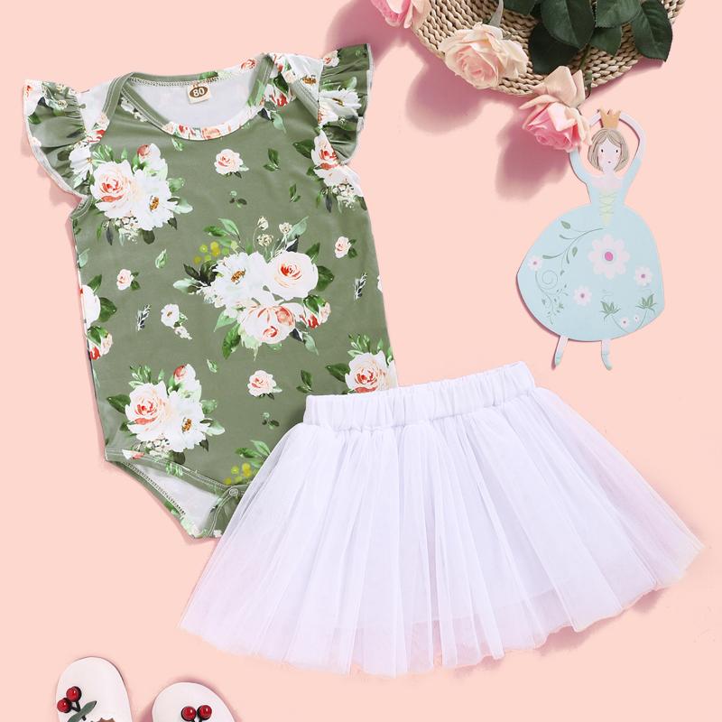 1st Birthday Clothes For Baby Girl Short Sleeve Green Floral Romper And White Tulle Skirt Toddler Girls Summer Dress Outfits Set
1st Birthday Clothes For Baby Girl Short Sleeve Green Floral Romper And White Tulle Skirt Toddler Girls Summer Dress Outfits Set