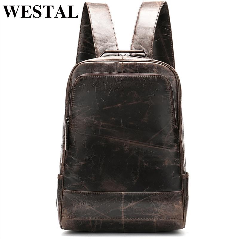 WESTAL genuine leather men's backpack men's laptop bacpack for men schoolbag travel leather satchel designer shoulder bag, 9018a4black
WESTAL genuine leather men's backpack men's laptop bacpack for men schoolbag travel leather satchel designer shoulder bag, 9018a4black