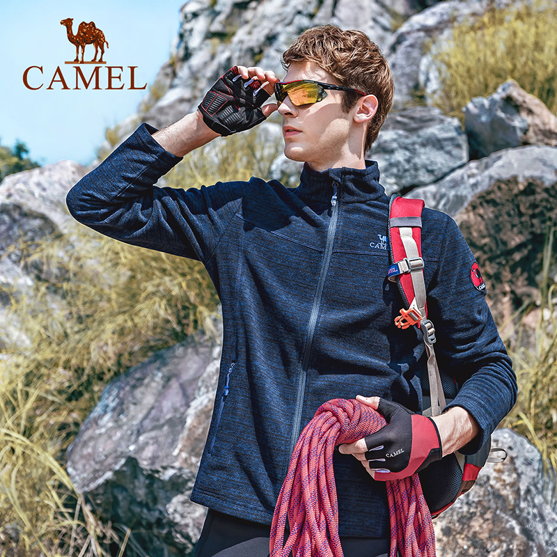 CAMEL Men Outdoor Fleece Hiking Couple Jacket Autumn Winter Windbreaker Softshell Thick Warm Jacket Mountaineering Camping Coat 201127