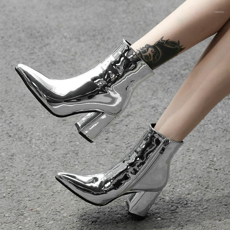 Fashion Gold Silver Black Women Shoes European and American Style Sexy Nude Boots Thick Heel Zipper Ladies Boots Bright Leathe1
Fashion Gold Silver Black Women Shoes European and American Style Sexy Nude Boots Thick Heel Zipper Ladies Boots Bright Leathe1