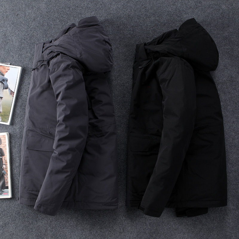 Top Quality White Duck Down Jacket Men Thick Winter NEW Hat Detached Warm Parka Waterproof Windproof -30 Degrees 3069 201223