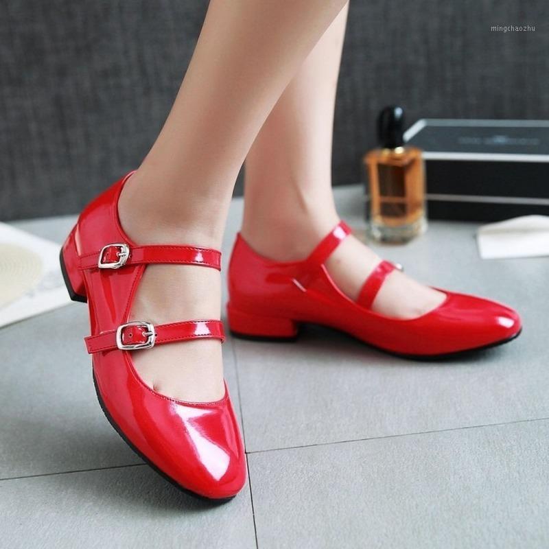 Women's Buckle Strappy Mary Jane Pumps Patent Leather Chunky Heel Shoes Black Red Sliver Plus Size US4-11 C5251
Women's Buckle Strappy Mary Jane Pumps Patent Leather Chunky Heel Shoes Black Red Sliver Plus Size US4-11 C5251