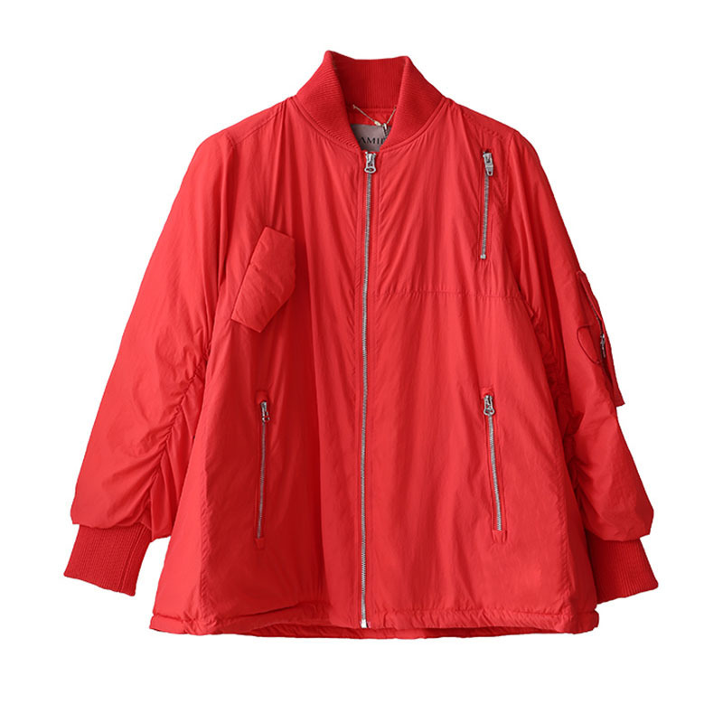 AMII Minimalism Winter Solid Women Down Coat Jacket Fashion 95% Cashmere Content Full Sleeve Loose Shirt Female Coat 11840276 201019