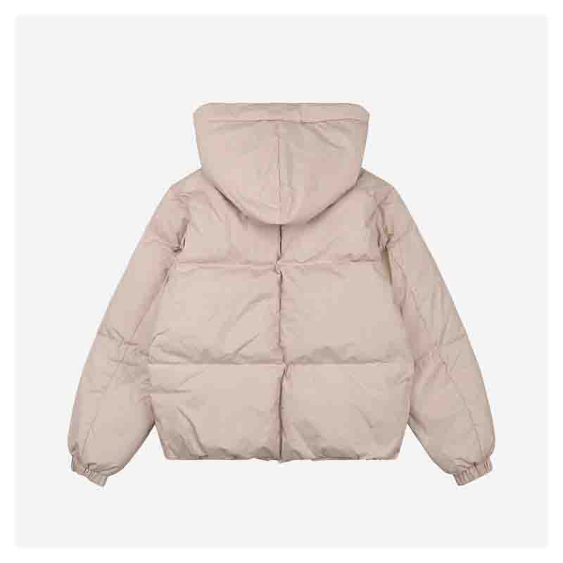 Women Parka Winter Fashion Womens White Duck Down Long Sleeve Parkas Jacket Casual Hooded Spliced Pockets Windbreaker Coat 2 Colors