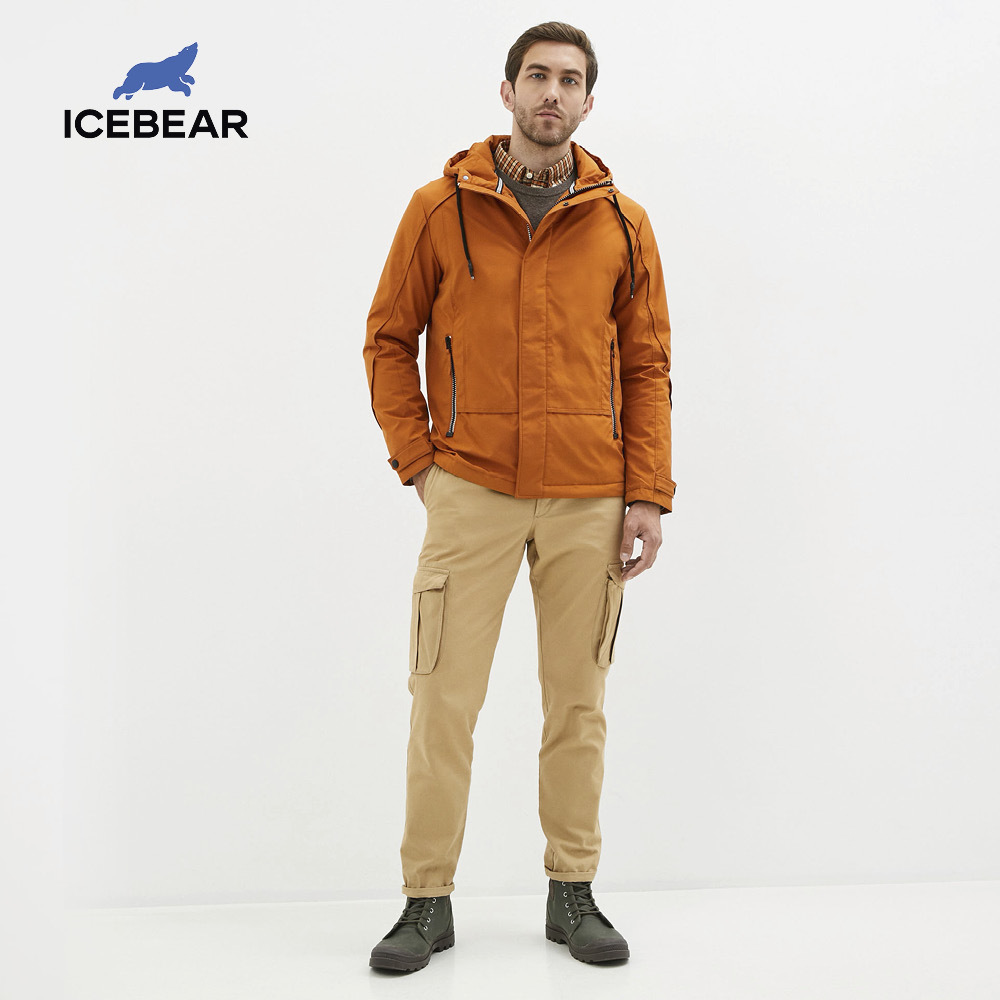 ICEbear New men's jacket jacket with a hood high-quality men's jacket MWC20802D 201214