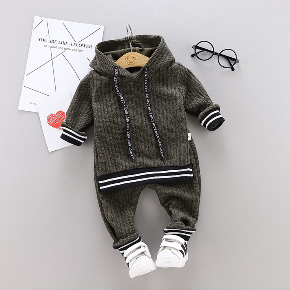Baby Boys Spring Autumn Sweatsuit Long Sleeve Hoodie Tops Long Pants 2 Piece Outfits Child Costume Baby Boy Clothes Baby ClothesX1019