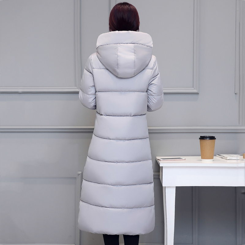 High Quality Warm Thicken Female Coat Winter Womens Hooded Cotton Padded Womens Winter Jackets Long Parka Parkas Solid 201017