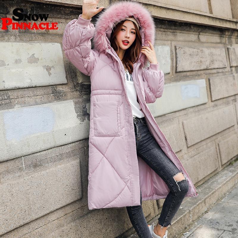 Women long Paraks jackets Casual thicken warm Slim parkas coat 2020 New female hooded padded cotton down jackets snow wear coat LJ201127