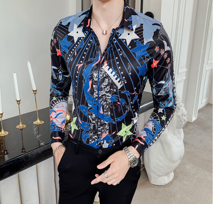 New Arrival Asian Size Mens Formal Meteor Print Long Blouse Men's Shirts 1d6o, As shown
New Arrival Asian Size Mens Formal Meteor Print Long Blouse Men's Shirts 1d6o, As shown