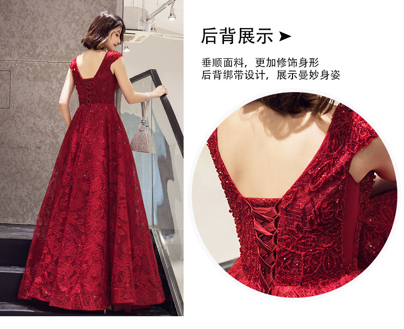 Long Evening Dresses Cap Sleeves Lace sequins Prom Dress Elegant Beading Embroidery Formal Gowns vestidos de gala Ladies Gown