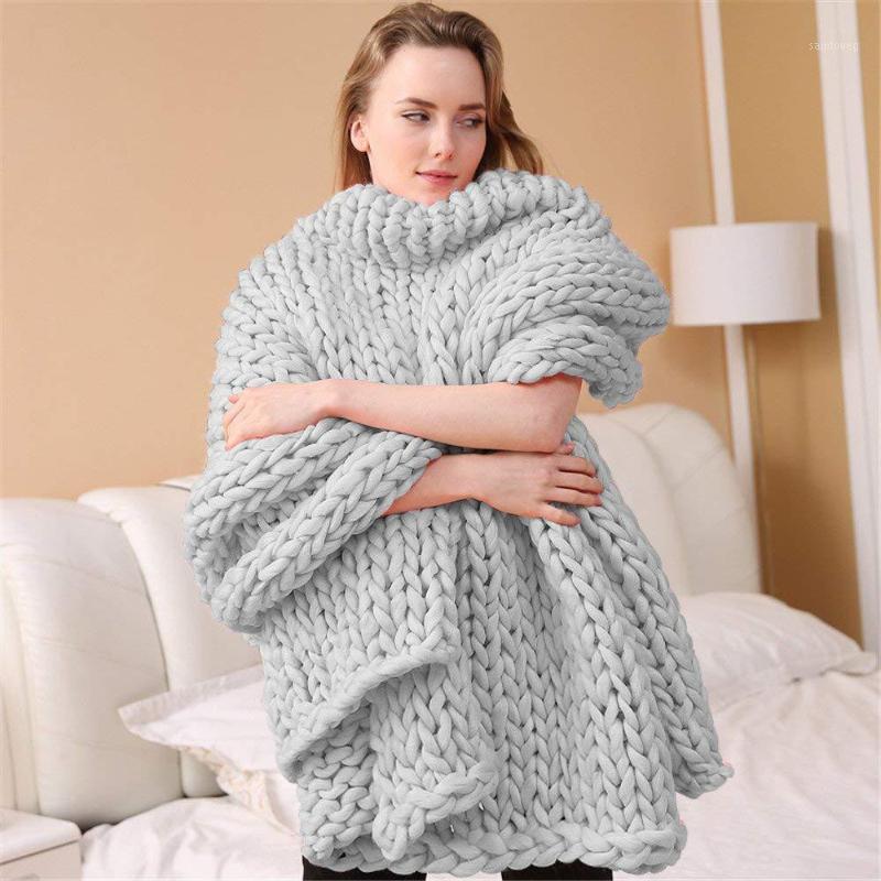 Hand Knitted Chunky Blanket Thick Yarn Weighted Wool Bulky Knitting Throw Blanket Warm Winter Home Sofa Bed Throws Blankets1
Hand Knitted Chunky Blanket Thick Yarn Weighted Wool Bulky Knitting Throw Blanket Warm Winter Home Sofa Bed Throws Blankets1