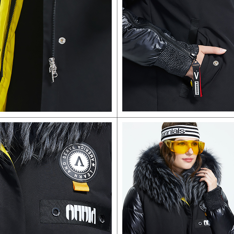 Astrid Winter new arrival women down jacket with a fur collar fashion style with a hood long winter coat women AR3022 200928