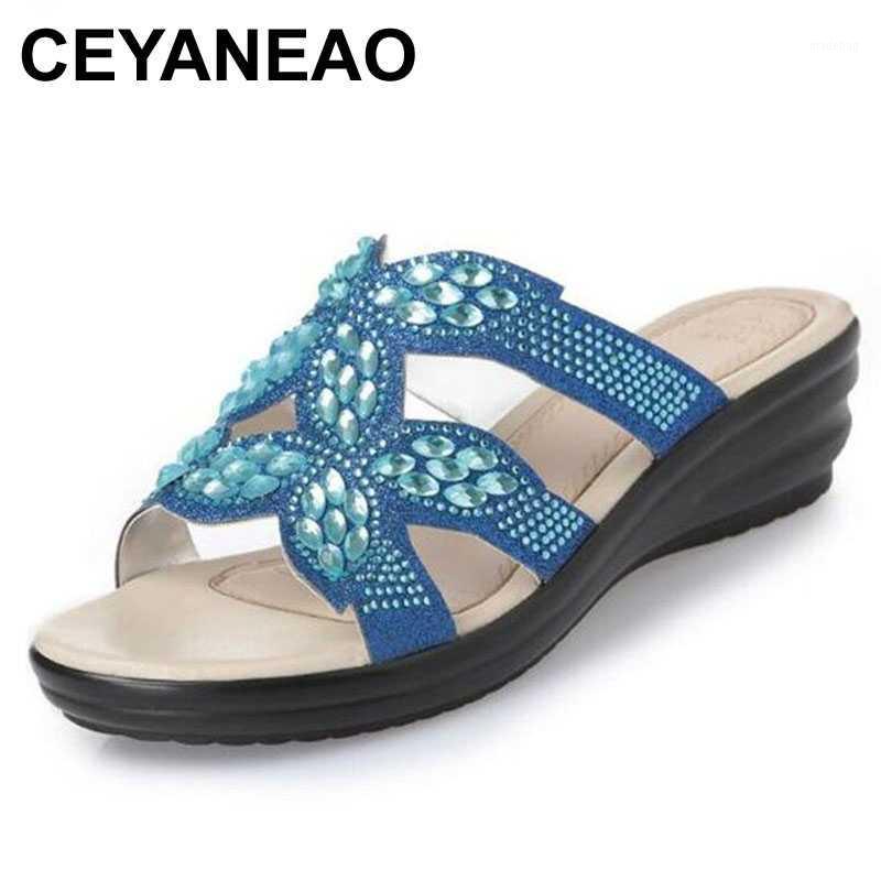 CEYANEAO 2020 new large size 40-43 rhinestone women comfortable sandals middle ages slippers diamond slippers women1, Blue
CEYANEAO 2020 new large size 40-43 rhinestone women comfortable sandals middle ages slippers diamond slippers women1, Blue