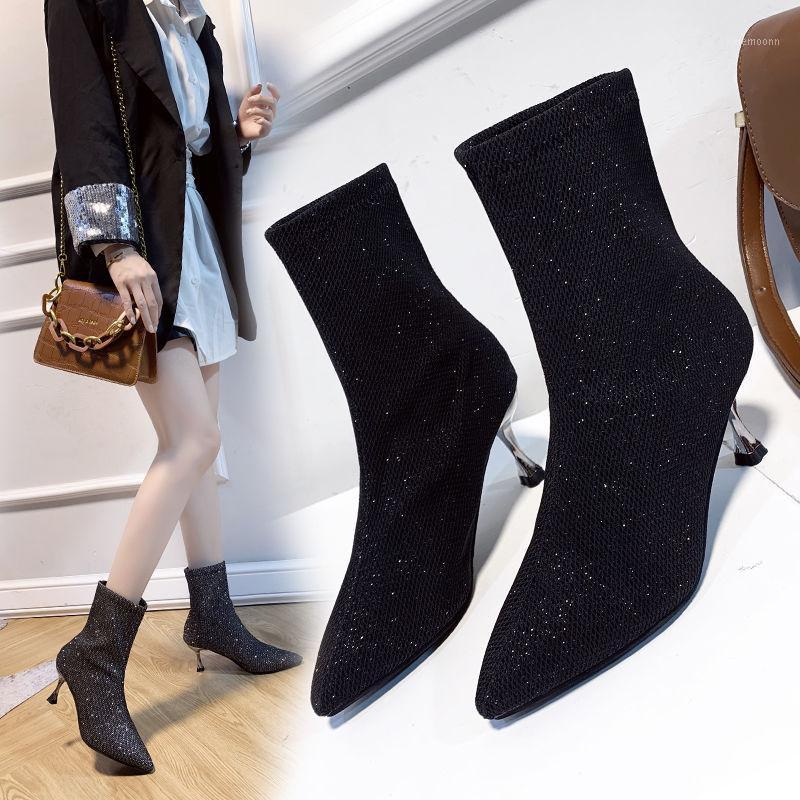 2021 New Autumn and Winter High Heel Women's Shoes Pointed Toe Stiletto Boots Black Stretch Thin Socks Boots Marti Sexy1
2021 New Autumn and Winter High Heel Women's Shoes Pointed Toe Stiletto Boots Black Stretch Thin Socks Boots Marti Sexy1