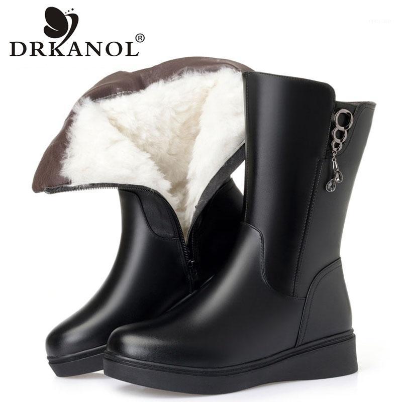 DRKANOL Big Size 35-43 Women Snow Boots Winter Thick Wool Warm Mid Calf Boots Women Fashion Soft Leather Low Wedge Cotton1, Artificial plush
DRKANOL Big Size 35-43 Women Snow Boots Winter Thick Wool Warm Mid Calf Boots Women Fashion Soft Leather Low Wedge Cotton1, Artificial plush