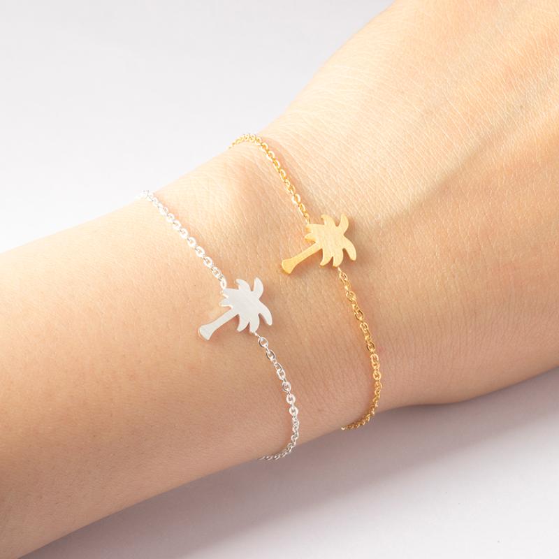 Charm Bracelets Fashionable Women Palm Tree Bracelet Ladies Hawaii Beach Jewelry Stainless Steel Coconut Friendship Femme Gift
Charm Bracelets Fashionable Women Palm Tree Bracelet Ladies Hawaii Beach Jewelry Stainless Steel Coconut Friendship Femme Gift