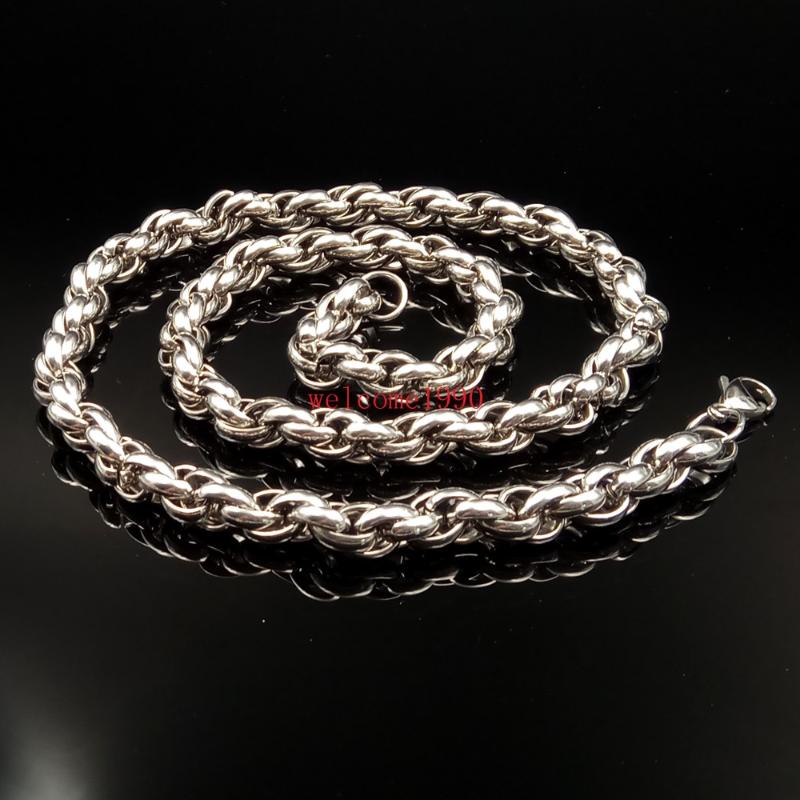 Daily Deals 9mm wide shiny 18''-32'' choose 316L Stainless Steel Huge Rope Chain Necklaces Fashion Jewelry for Men
Daily Deals 9mm wide shiny 18''-32'' choose 316L Stainless Steel Huge Rope Chain Necklaces Fashion Jewelry for Men