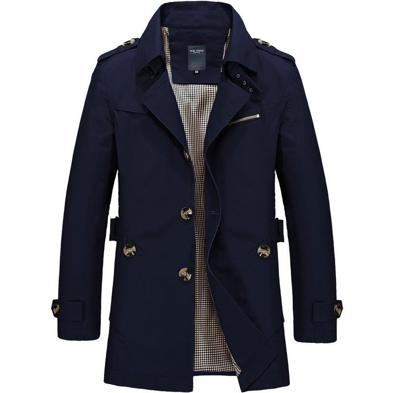 Men's Jackets TANG 2021 Men Jacket Coat Spring Fashion Trench Brand Casual Fit Overcoat Outerwear