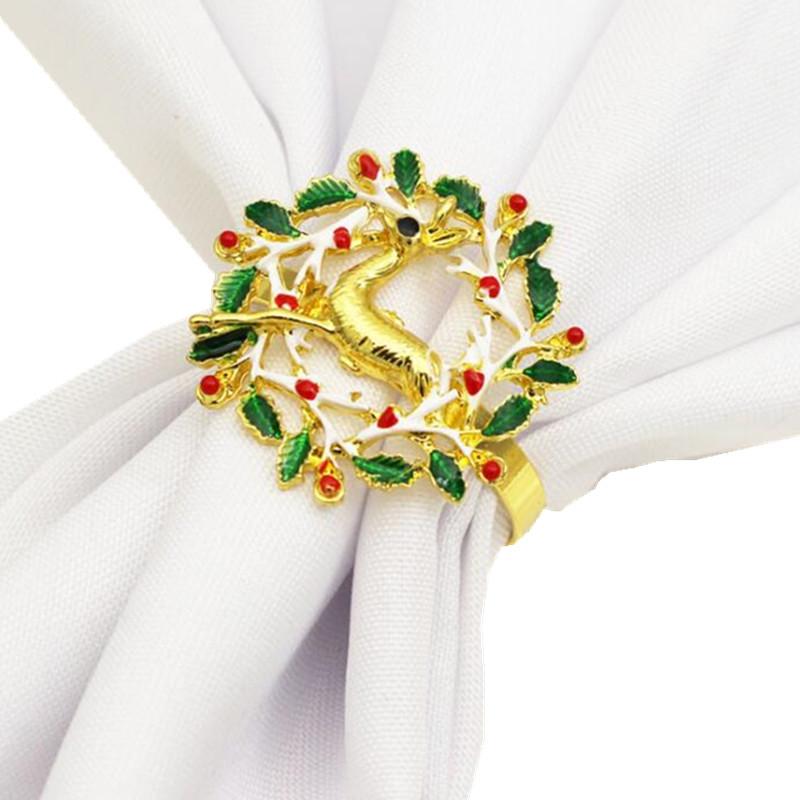2020 New Golden Hotel Christmas Wreath Fawn Metal Napkin Rings For Wedding Banquet Family Deer Napkin Buckle
2020 New Golden Hotel Christmas Wreath Fawn Metal Napkin Rings For Wedding Banquet Family Deer Napkin Buckle