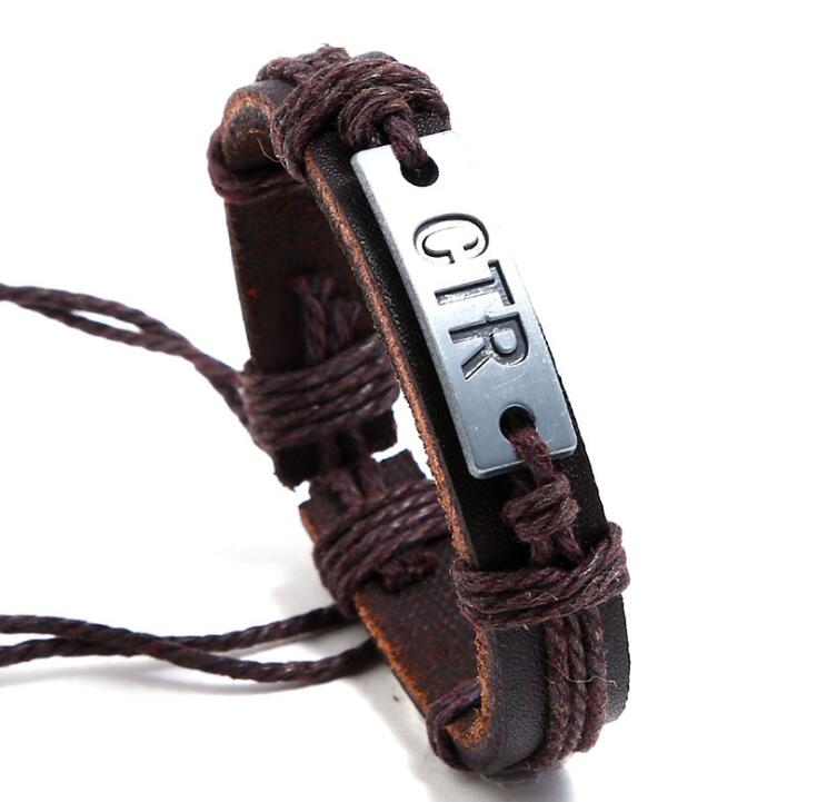 20 style men woman genuine leather bracelet silence believe forgiven FEARLESS BEST FRIEND faith hope Worid peace adjustable bracelet