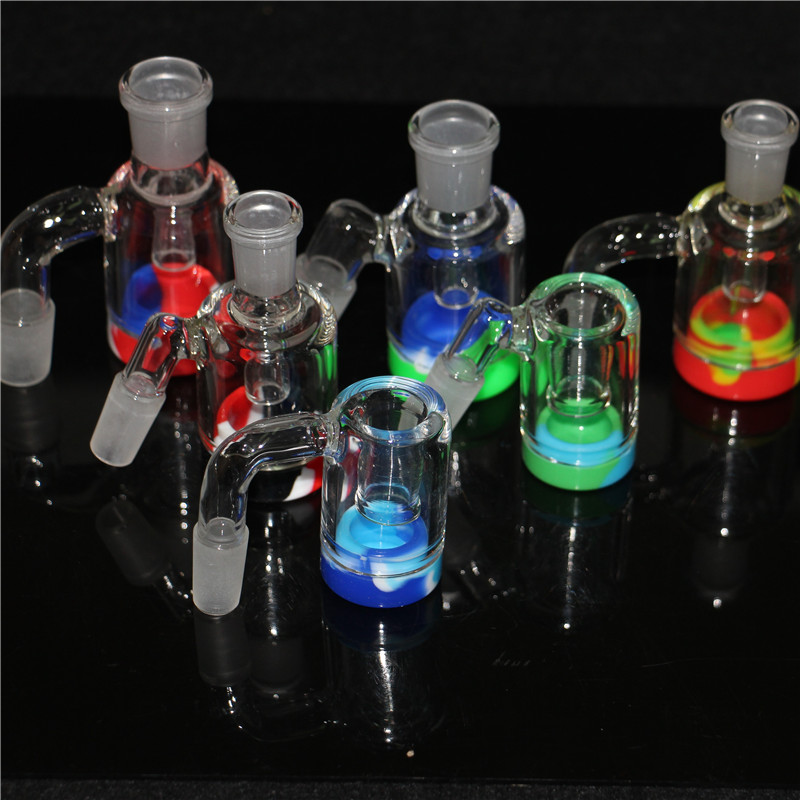 hookahs Glass Ash Catcher 14mm 18mm 3.2 Inch Mini Bong Thick Pyrex Clear Bubbler Ashcatcher 45 90 Degree